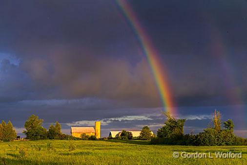 Rainbow Over Barns_34828.jpg - Photographed near Smiths Falls, Ontario, Canada.